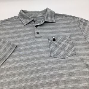 Black Clover Live Lucky Mens Short Sleeve Golf Polo‎ Grey Size Medium